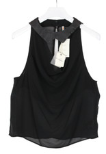 Cop Copine Fan Bluse Damen M Leder Einzelheiten Ärmellos Transparent