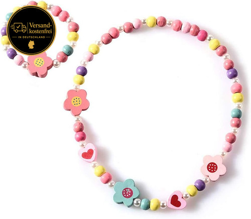 Kinder halskette mit bunten - kinder-halskette,