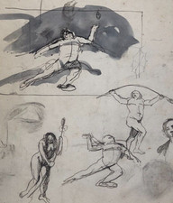 Vintage Original Zeichnung