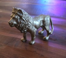 Sehr alte Messing / Bronzefigur Löwe Skultur Antik