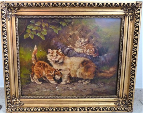 ölgemälde tiere katzen - Ölgemälde, auf