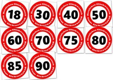 12 Aufkleber 40mm + 60mm -