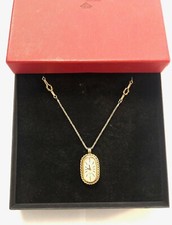 Aigner, Elegance Umhängeuhr mit Kette, 925/.Silber, teilvergoldet, 3 x punziert!