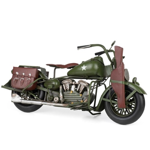 Blech deko motorrad militär - blech-deko,