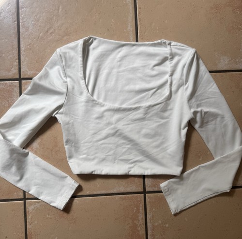 Langarmshirt kurz weiß - , gr.