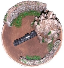 Diorama Berg Landschaft Eisenbahn Dampflock Zug Dekoration Miniaturen 