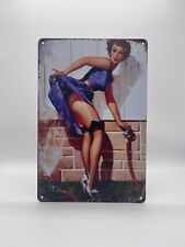 Blechschild American Pin Up 20x30cm Nostalgie Retro Reklame Vintage Deko Pin Up