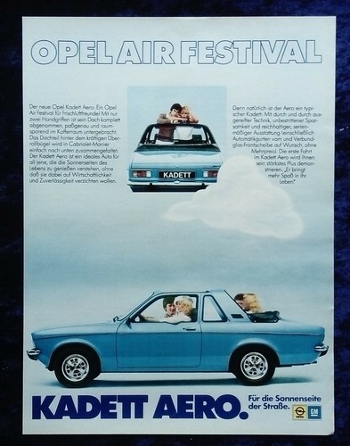 Opel kadett aero originale - kadett,
