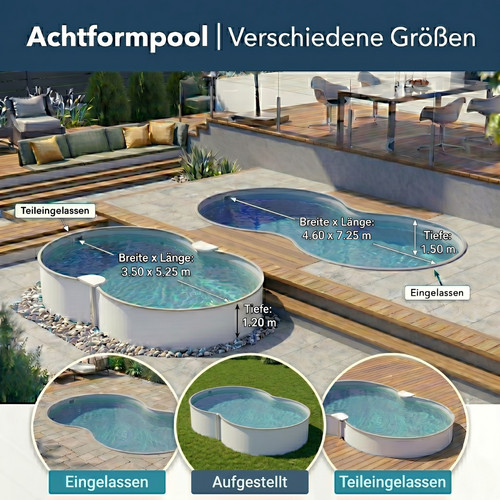 Achtformbecken pool auswahl - achtformbecken,