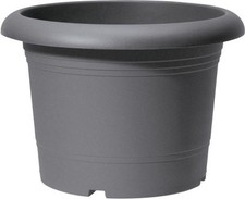 Scheurich Pflanzgefäß Oliver Ø 60 x 60 cm metallic grau  Blumentöpfe & Übertöpfe