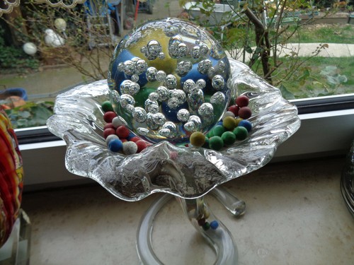 Große glasvase mit - ,