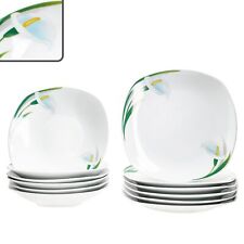 12tlg Tafelservice White Calla