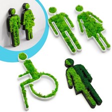 WC Türschild Moos Klo Schild