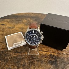 Michael Kors Herrenarmbanduhr Edelstahl MK 8362 Chronograph Blau Zifferblatt
