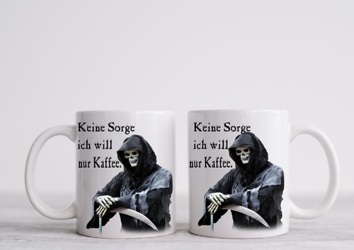 Witzige sensenmann tasse - sensenmann,
