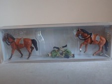 Preiser Polizei zu Pferd grüne Uniform BGS 10390 H0 1:87 OVP 2Fig