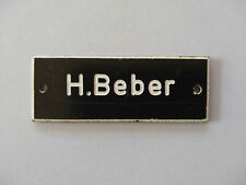 Namensschild  Klingelschild Brief-/Postkastenschild Türschild Kunststoff H.Beber