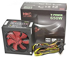 650 WATT HKC GAMER W PC Computer ATX Netzteil SATA PCIe SILENT 12cm Lüfter 120mm