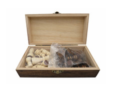 Holz Schachspiel mit 32 Schach Figuren und Holzschatulle Gesellschaftsspiel