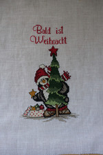 Fertiges Stickbild "BALD IST WEIHNACHT " G.Gebert, Weihnachts-Träume 6