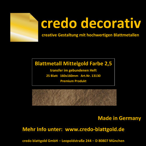 Schlagmetall mittelgold