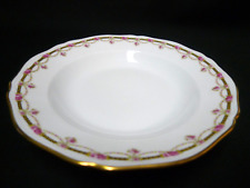 Suppenteller Chastagner & Cie Limoges Louis XV Rosengirlande Goldrand Ø 21 cm