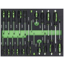 Schraubendreher Set 21 tlg. Werkzeug Einlage 52x40 cm magnetisch CRV 