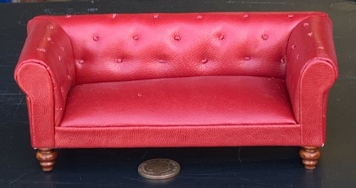 Puppenhaus sofa rot - puppenhaus,