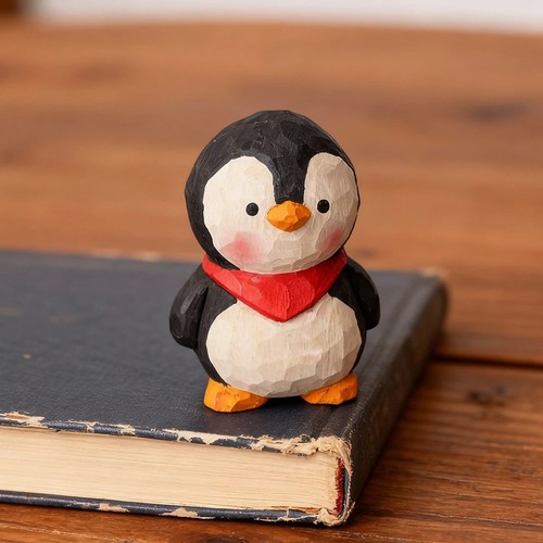 Pinguin holzfigur - pinguin,