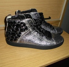 KENNEL SCHMENGER Stiefeletten Sneakers Echtleder antik Silber Gr.41,5 w.NEU 275