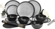 Melamin Geschirr Granit grey