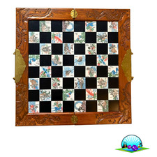 Schach Holz Schachspiel Chinesisch 30 x 30 cm - Vollständig