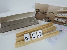 TCM Holz Letter - 3  Buchstabenleisten & 187 Holzbuchstaben Dekoration