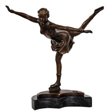 Bronzeskulptur Eiskunstlauf