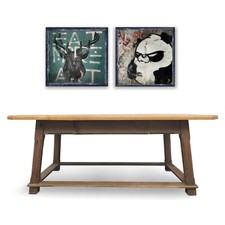 Tisch Speisetisch Esstisch groß Landhausstil Platte Ahorn massiv alt