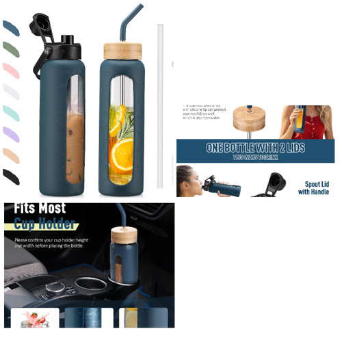 Glaswasserflasche mit
