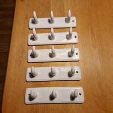 Dreier Porzellan Haken, Bauhaus, 20x5 cm, Handtuchhaken, gebraucht,weiß