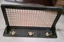 Alte Wand-Garderobe 6 Haken-Hutablage geflochten, Landhaus 