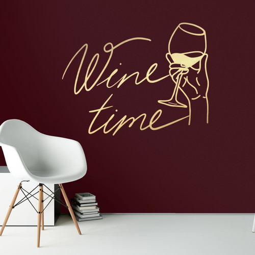 Wandtattoo spruch wein wine - wein,