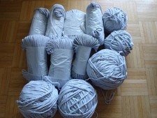 Baumwollkordel 5mm Baumwolle Schnur 5 mm mit PE Kern - Hell Grau