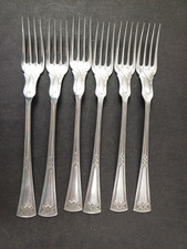 6 Fischgabeln Ideal der Firma Heinrich Adolf Erbe