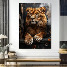 Leinwand Bild Löwe Tiere