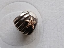 Original Pandora Charm, bicolor, Muschel, 2 Seesterne aus 585er Gold, retired