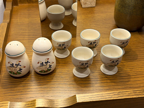 Keramik eierbecher set mit - keramik,