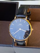 Daniel Wellington Petite , Schwarz/Damen Armbanduhr DW01170276 Neue Batterie