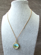 (G) Modeschmuck Kette /Goldkette mit Anhänger  Kölner Dom 44cm