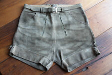 Schöne kurze alte zünftig getragene Pfadfinder RindLederhose / H 50/52