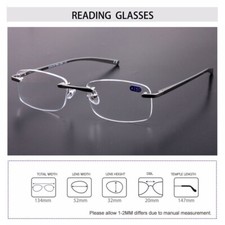 Randlose Lesebrillen +100 bis