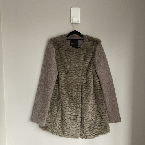 New look kunstfellmantel - look, damen