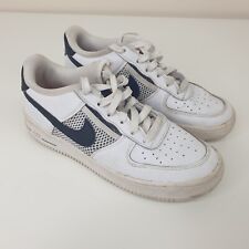 Nike Air Force 1 Sneaker Damen UK 5,5 Weiß Schwarz Swoosh Leder Sneaker